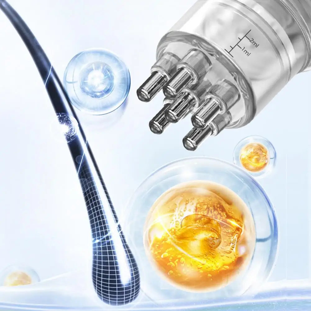 15ML Hair Essential Oil Comb Scalp Applicator Portable Rolling Ball Design Scalp Massager Comb Applicator