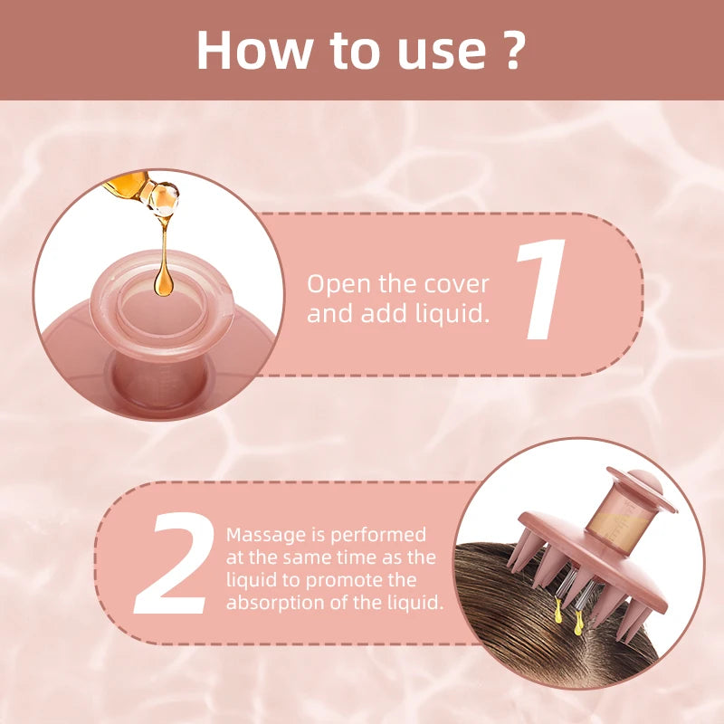 Scalp Oil Applicator Hair Growth Oil Serum Dispenser Tool Silicone Scalp Shampoo Brush