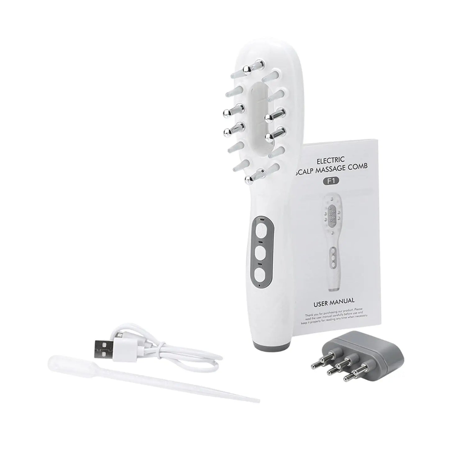 Scalp Application Comb Electric Hair Oil Dispenser Easy to Use Convenient Deep Massage Massaging Brush Cordless for Travel Home