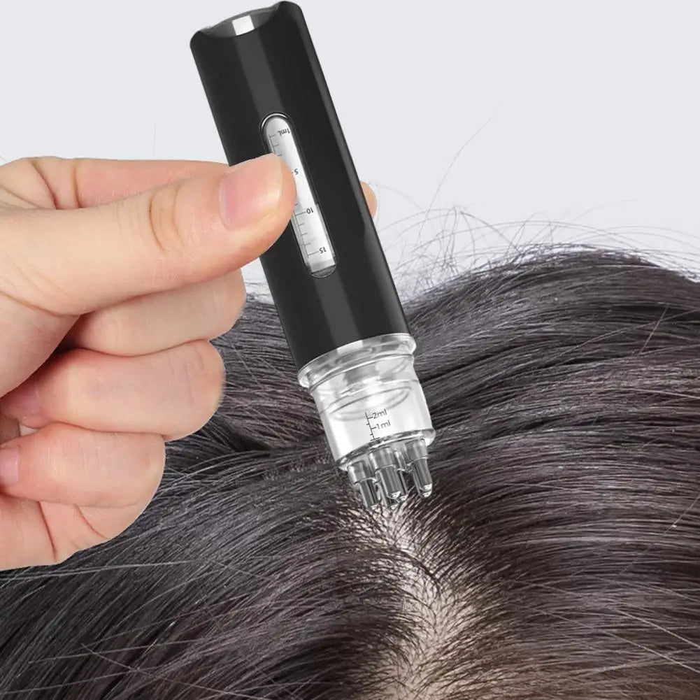 15ML Hair Essential Oil Comb Scalp Applicator Portable Rolling Ball Design Scalp Massager Comb Applicator