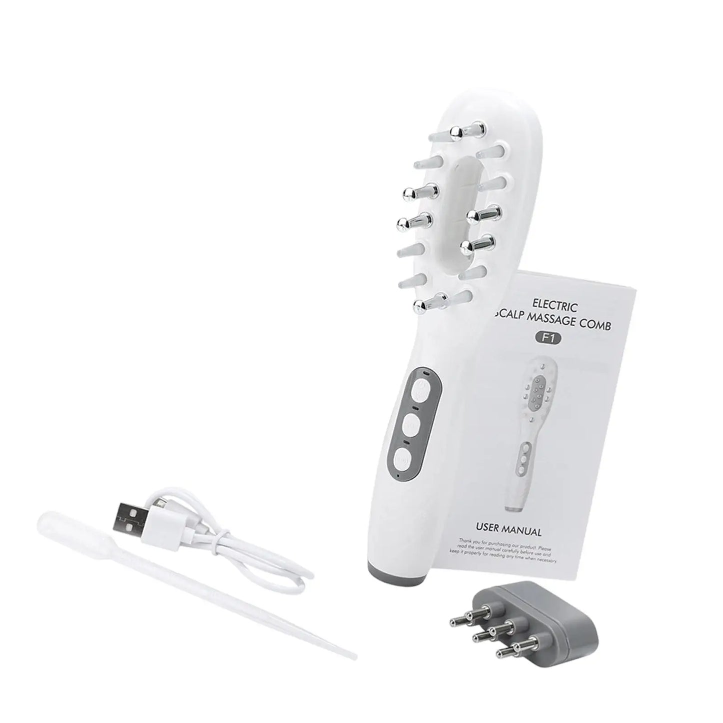 Scalp Application Comb Electric Hair Oil Dispenser Easy to Use Convenient Deep Massage Massaging Brush Cordless for Travel Home