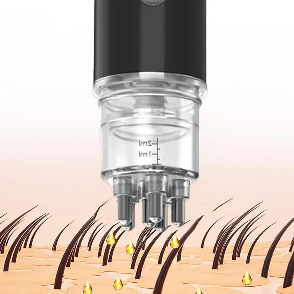 15ML Hair Essential Oil Comb Scalp Applicator Portable Rolling Ball Design Scalp Massager Comb Applicator