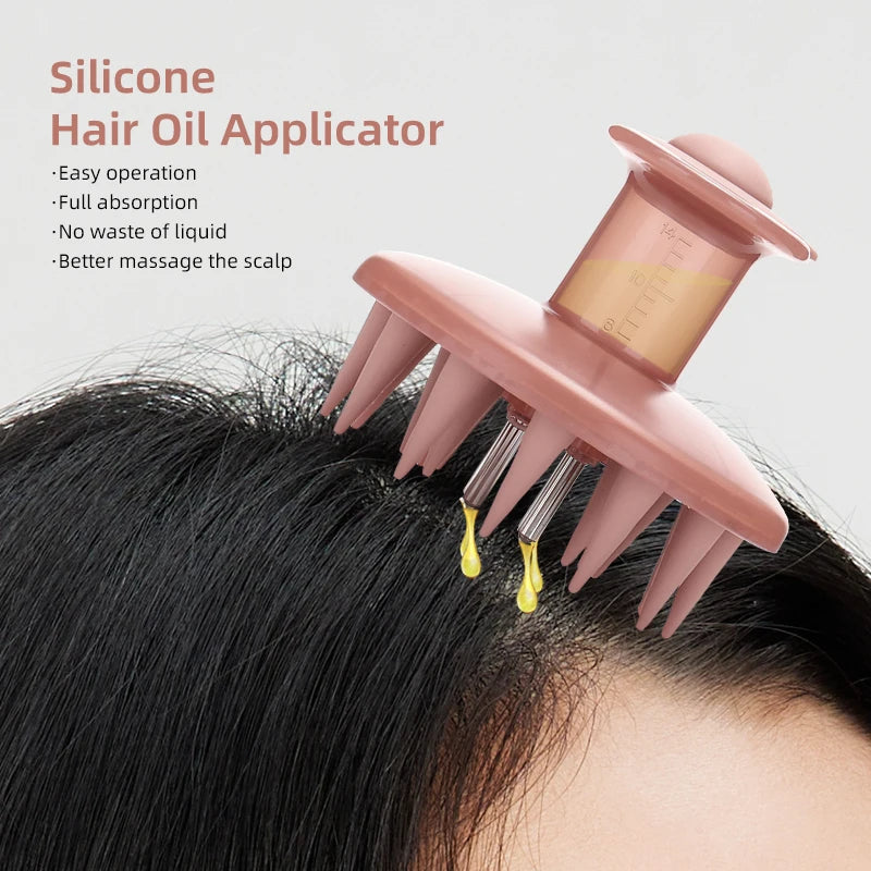 Scalp Oil Applicator Hair Growth Oil Serum Dispenser Tool Silicone Scalp Shampoo Brush